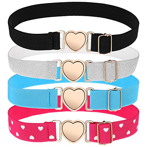 Cinturón elástico para niñas de BESPORTBLE pack de 4 piezas ajustables para diario