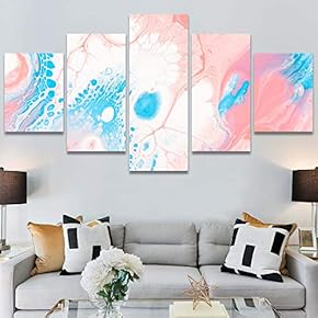 SIGNWIN 5 Panel Canvas Wall ArtAbstract Colorful Decorative...