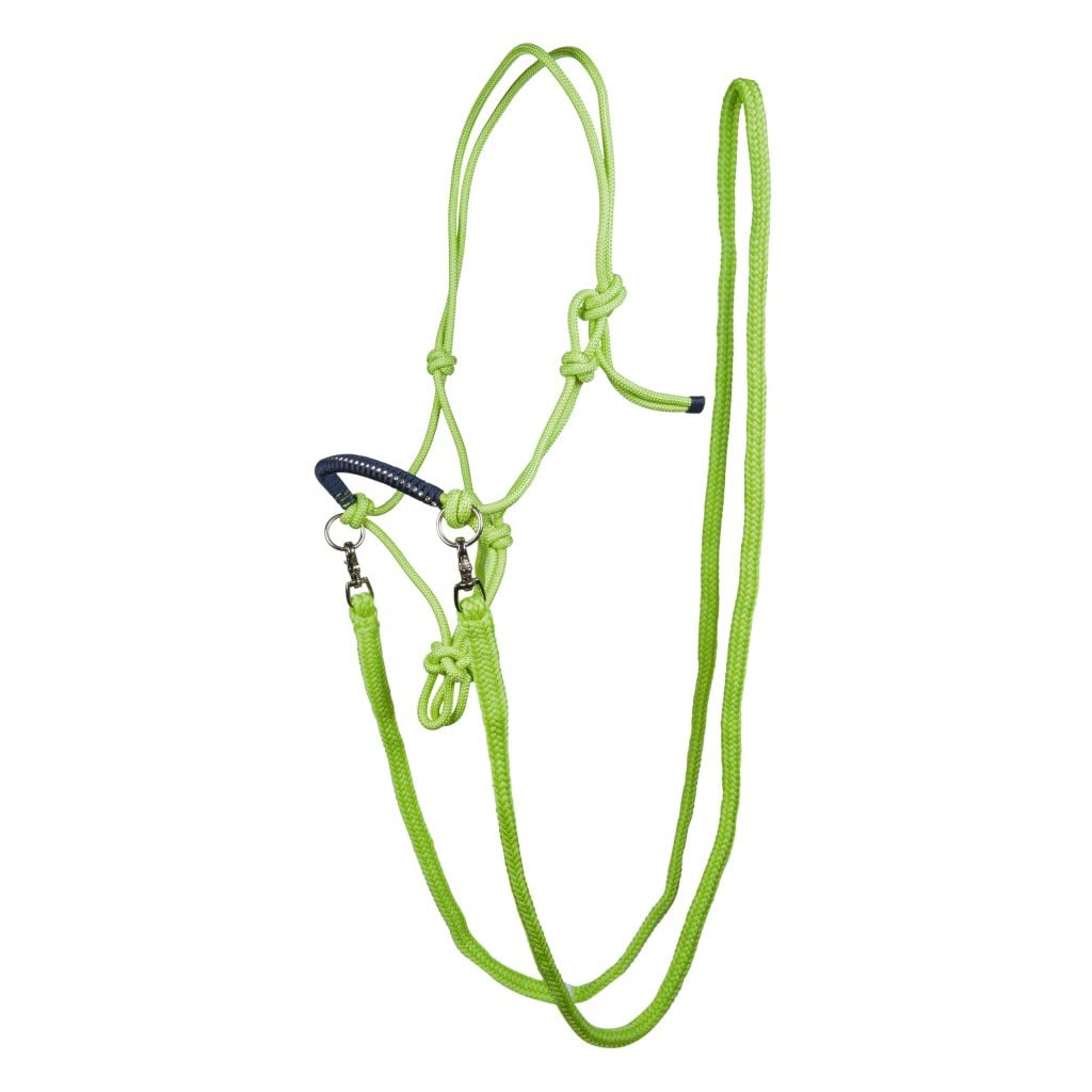HKM Strass Tack Halters Lime/Navy Pony - Image 3