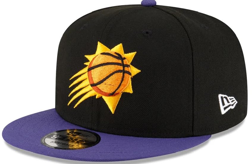 New Era NBA 2-Tone 9FIFTY Adjustable Snapback Hat Cap One Size Fits All - Phoenix Suns Black Purple