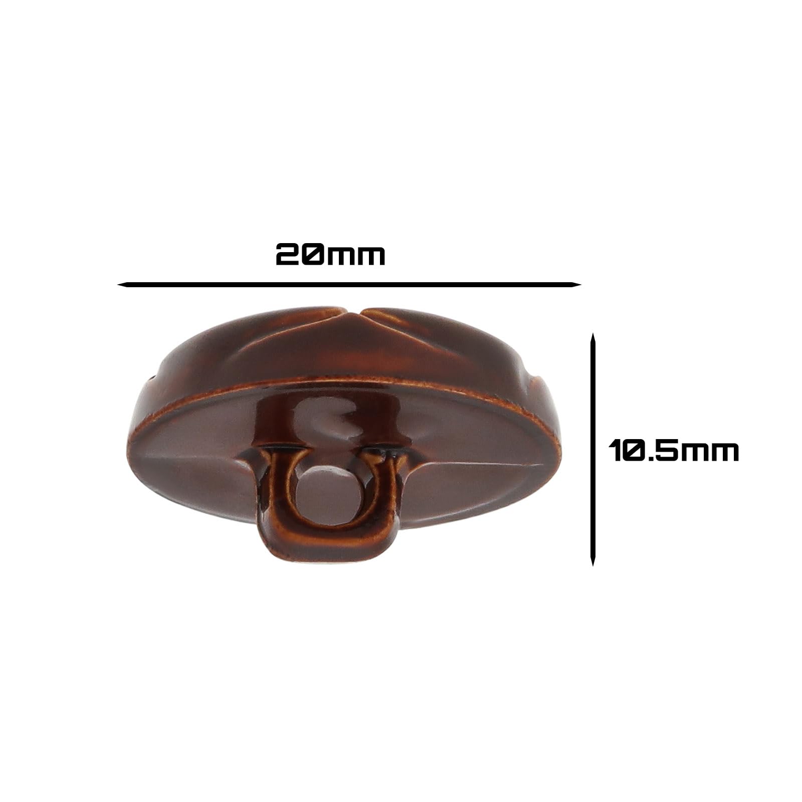 ECSiNG 20PCS 20mm Brown Football Buttons - Image 4
