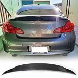 JC SPORTLINE Carbon Fiber Trunk Spoiler for Infiniti Sedan G25 2011-2012 G37 2009-2013 Black Rear Roof Spoiler Wing Lip Factory Outlet (Carbon Fiber Black)
