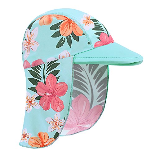 HUAANIUE Gorros de Natación Gorro de Baño para Niños Unisex Bloquear El Sol UPF 50+ Cover
