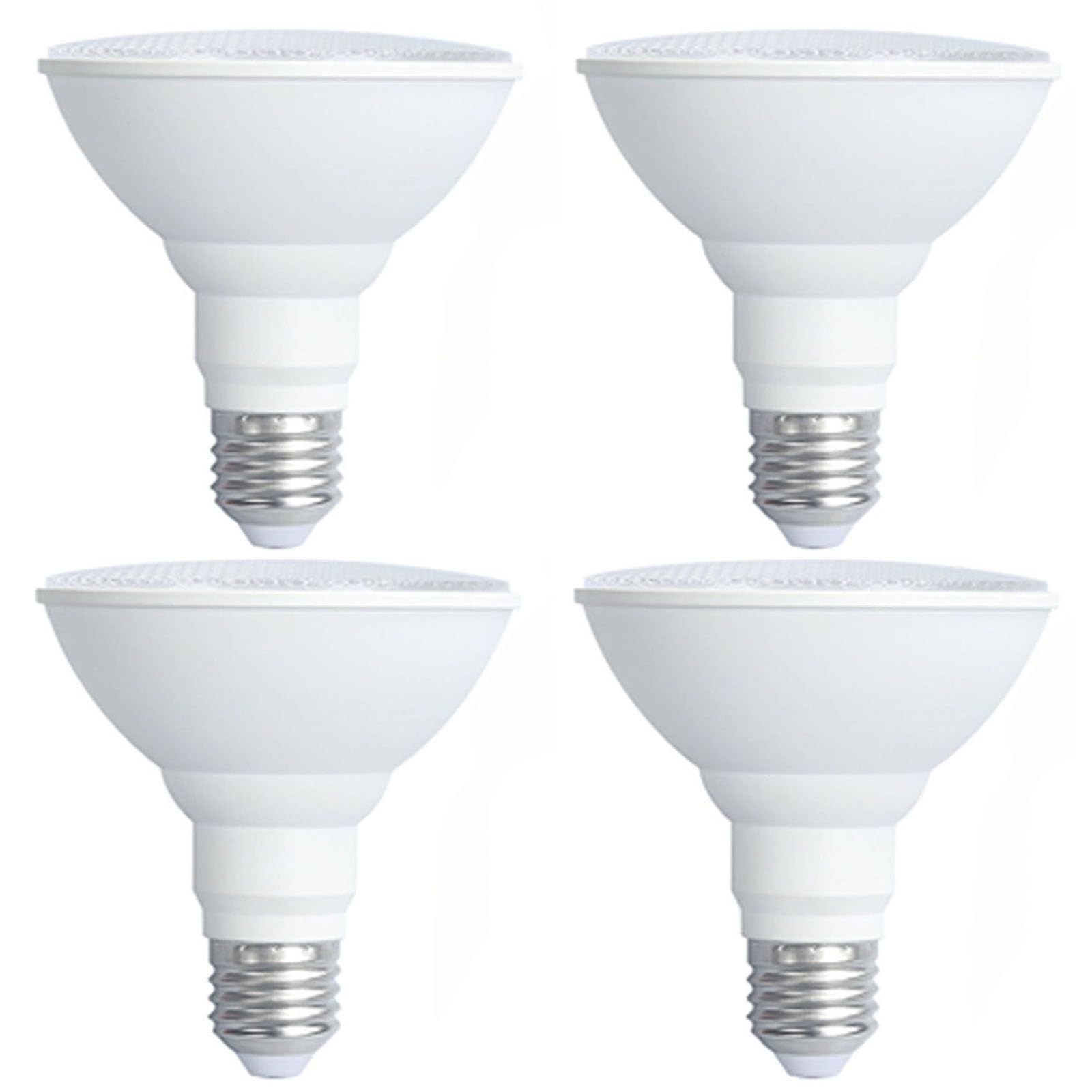 yayutelight Dimmable PAR30 LED Light Bulb, 75W Equivalent, 10W 850lm E27 LED Bulb, Energy Saving Lightbulbs, Pack of 4 (4000K Natural White)