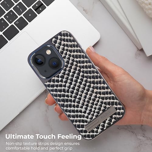 Image of PULOKA for iPhone 14 Case, Back Cover with Kickstand & Metal Camera Ring & 360 Military-Grade Protection, | Ultra Hybrid Slim Case (Black, iPhone 14)