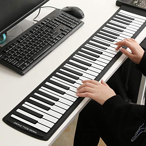 ASHATA Roll Up Piano Instrument de Musique électronique Piano à Main, Portable 61 Touches Roll up Soft Silicone Flexible… - Les Beatles, Paul McCartney, John Lennon, RIngo Starr, George Harrison ASHATA Roll Up Piano Instrument de Musique électronique Piano à Main, Portable 61 Touches Roll up Soft Silicone Flexible… – Image 3