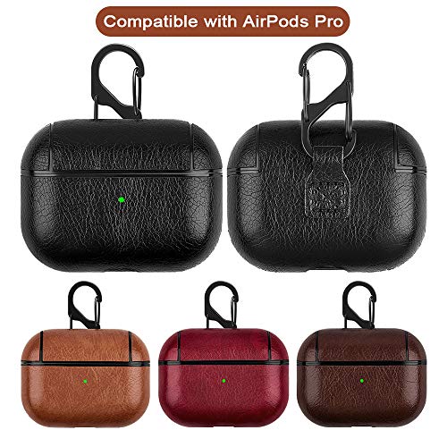 Ajcoflt Estojo de couro pu casos de capa de fone de oido sem fio compatíveis com pro caixa de fone d