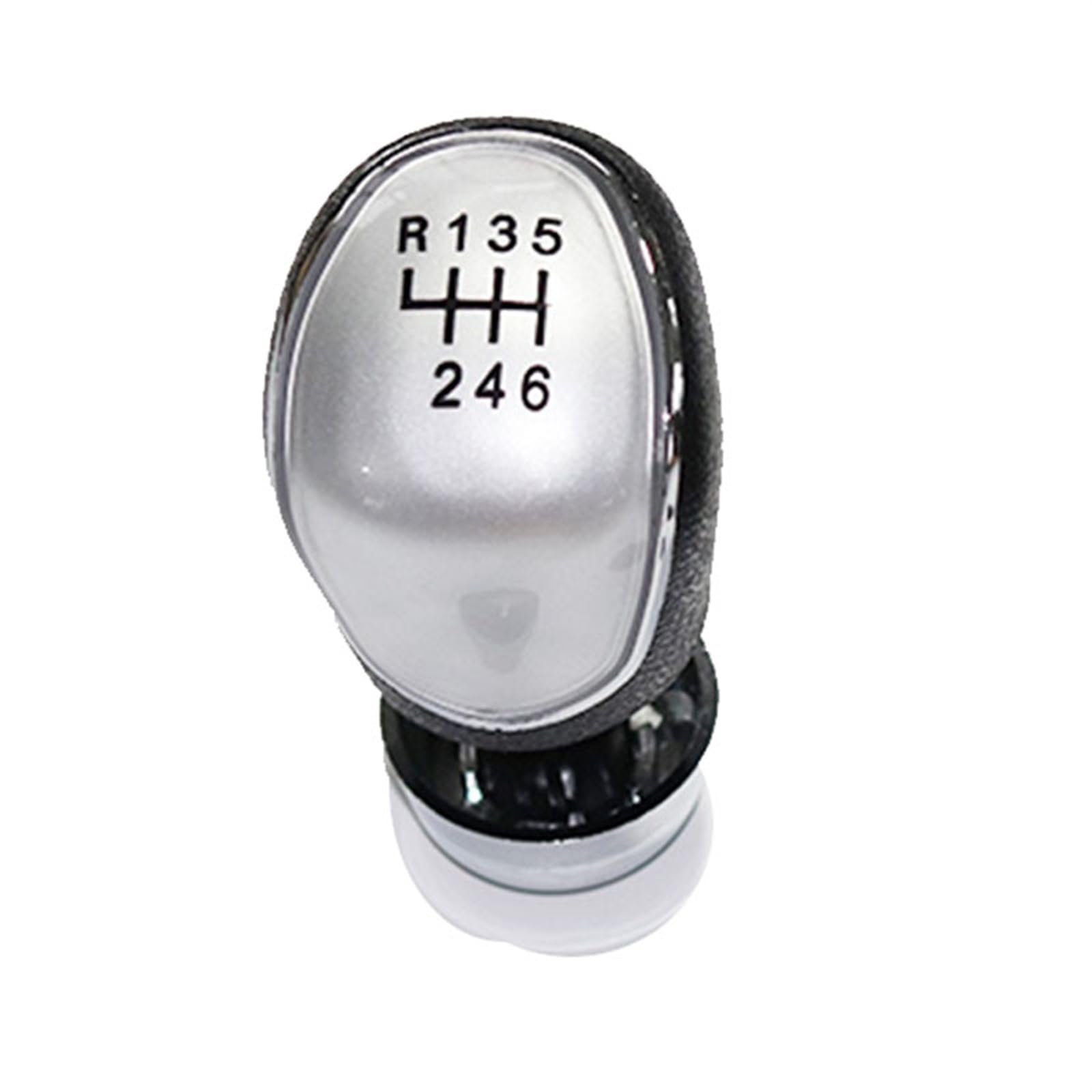 HSUKIHO Car Shift Knob Cover for Fiesta 2013 2014 Manual Car Shift Gear Knob Lever Gaitor Boot Cover(6 Speed Silver)