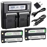 Kastar Fast Dual LCD Charger + 2x Battery Replacement for Pentax Ei-D-Li1 EI-D-BC1 EI-2000, Trimble 29518 46607 52030 54344 38403 5700 5800 R6 R7 R8 GNSS TR-R8 GPS, HP PhotoSmart C8873A 912 C912C912XI