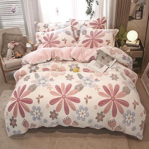 Morromorn Twin Bedding Sets, Pink Floral Duvet Cover Set cover
