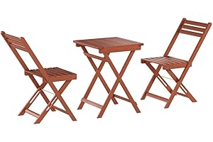 Vifah Wood Bistro Set: Perfect for Patios and Porches