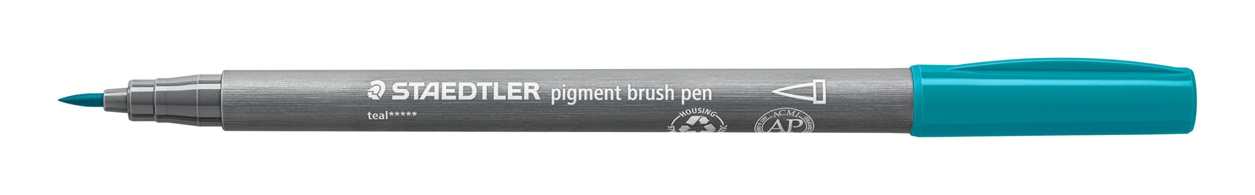 STAEDTLER 371-355 Pigment Arts Brush Pen - Teal (Box of 10), Standard - Image 2