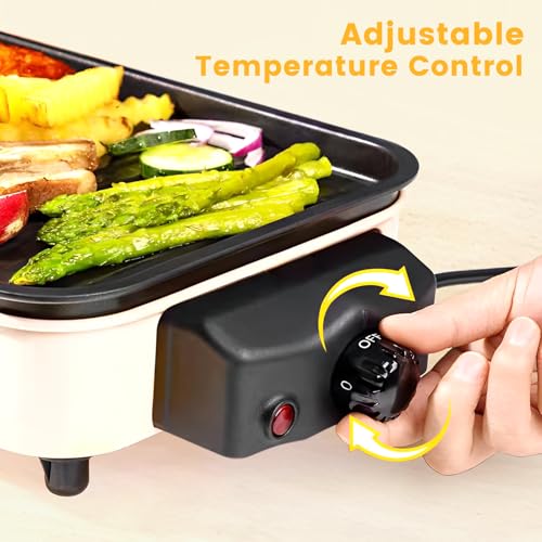 YOHAWJAN Electric Indoor Grill 1500W, YOHAWJAN 2 in 1 Smokeless Indoor Grills with Non-stick Removable Grill & Griddle Plate の商品画像 3