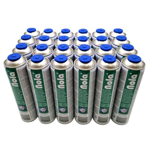 NOLA 2 x 4 x 8 x 12 x 24 x 600 ml 338 g cartuchos de gas universal 70% butano 30% propano para camping, herbicidas, soplete de soldadura, hornillo de gas, quemador de gas, quemador de gas (705