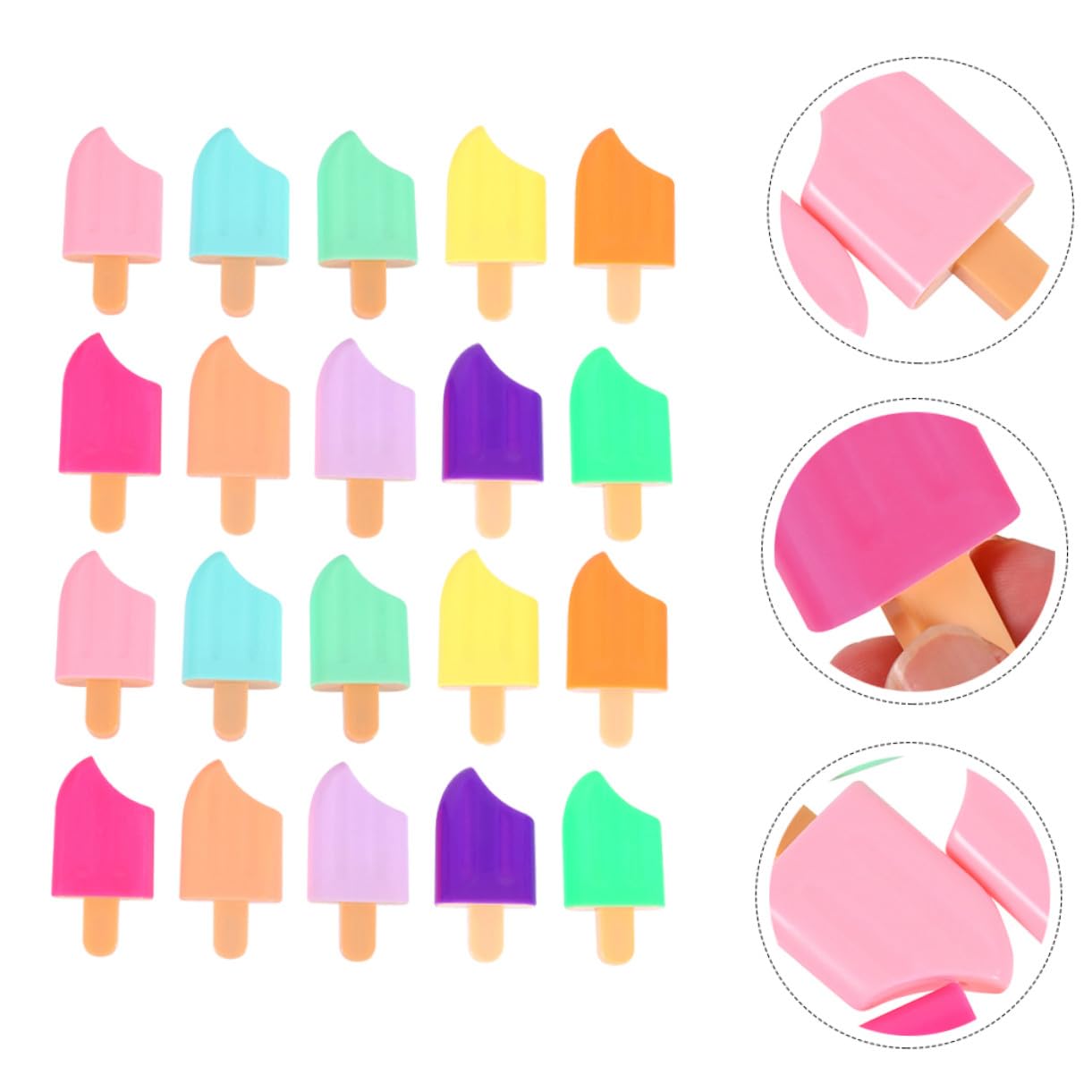Angoily 160 Teiliges Eis Am Stift Pastell Textmarker Kreative Fluoreszierende Marker Pens Leuchtstift Großpackung Sanfte Farben für Schule Büro Journaling und Handlich