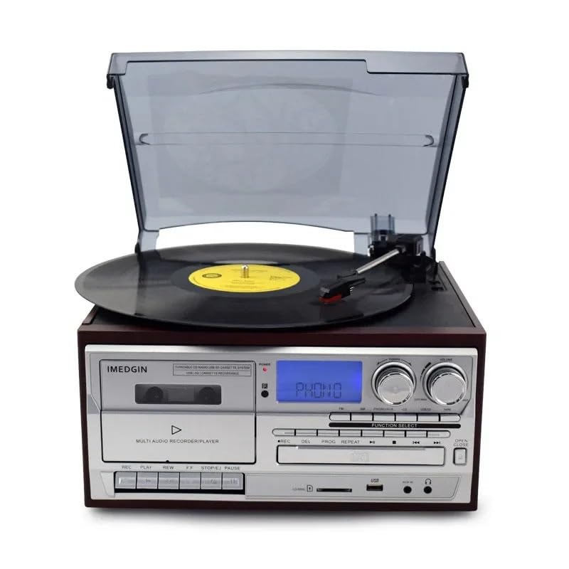Phonographe vintage lecteur de disque vinyle le cadeau idéal pour passionnés de musique