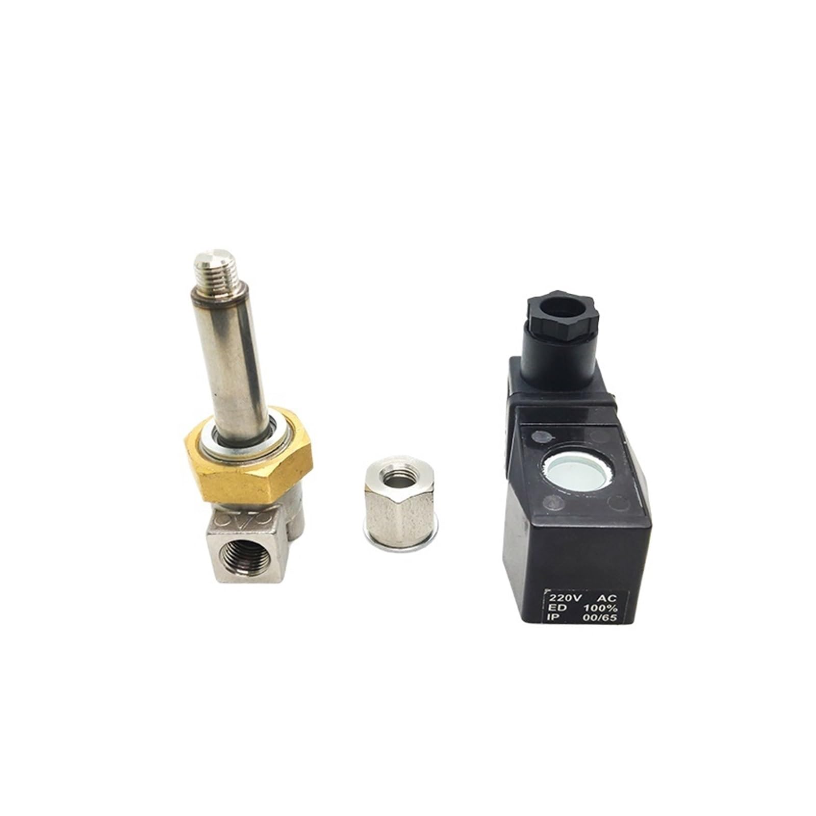 Elettrovalvola a solenoide for acido oleoso a 2 vie con corpo in acciaio inossidabile normalmente aperto da 1/4" AC220 DC12V(220)