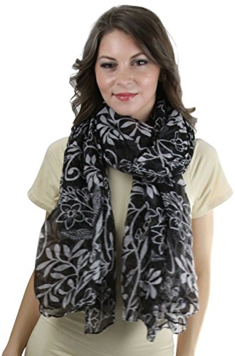 ToBeInStyle Women's Contrast Floral Print Scarf