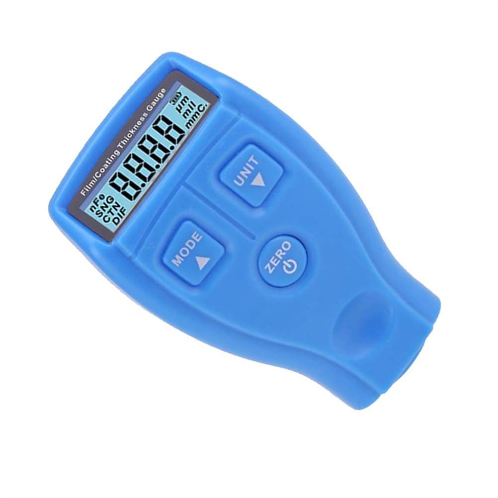 Paint Thickness Measuring Gauge, Digital Meter Gauge for Car Automotive Painting Coating Thickness Measuring, Mini Ultrasonic Film Tester (Blue)