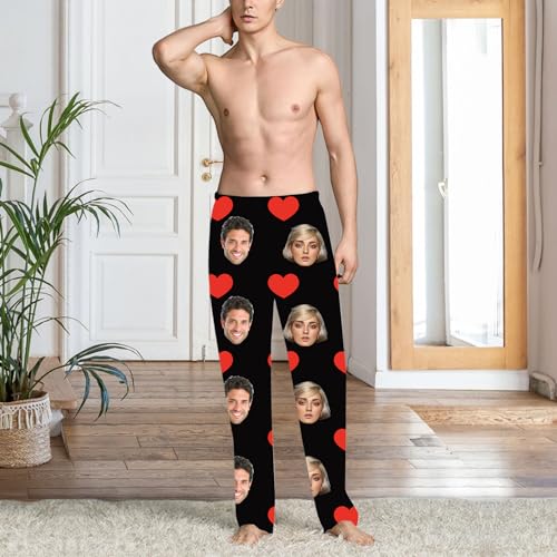 Personalized Custom Pajamas for Men Women - Funny Dog Cat Face Pajama Pants for Christmas 5