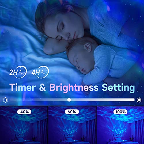 Mubarek Galaxy Projector Light, 24 Light Modes Star Projector Galaxy Light, 8 White Noise Galaxy Projector, Bluetooth Speaker Galaxy Light Projector,Remote Timer Skylight Kids Room Lights For Bedroom #TOP4