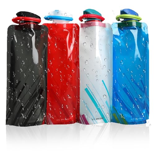 Pynzeka 4er Faltbare Trinkflaschen Set