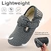 JOINFREE Men Slipper Lady Winter Diabetic Slippers Unisex Indoor Shoes Barefoot Winter Sock Shoe Dark Grey 7.5 UK #4