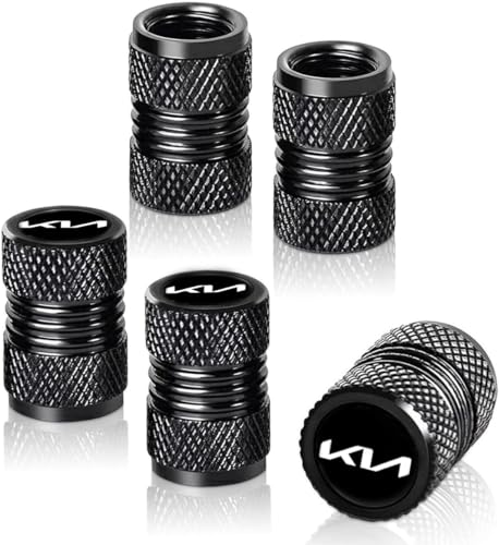 Image of NIVIZEN 4 pcs Aluminum Car Tyre Valve Caps, Suitable for Kia Seltos,Sonet, Carens, Carnivals Tire Wheel Valve Rim Stem Caps for Cars with Logo, Attractive Dustproof Car Accessories(Kii-A)