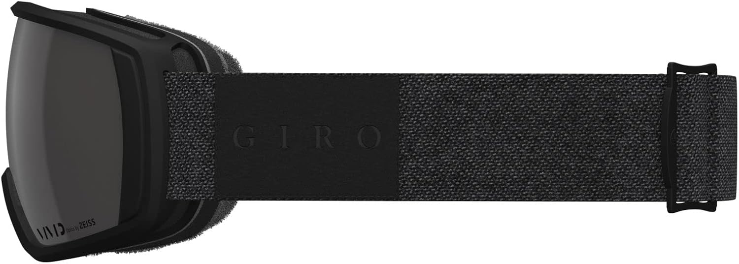 Giro Balance Ski Goggles - Snowboard Goggles for Men & Youth & Youth - Vivid Lens - Anti-Fog Vent Tech - OTG (Over Glasses) One Size Black Mono