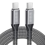 ZDD Thunderbolt 4 Cable 6FT, 240W Charging USB C to USB C Cable, Thunderbolt Certified Compatible with Type-C Power Charging MacBooks, iPad Pro, Hub, Docking, and More, Black
