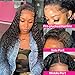 Releek Deep Wave Transparent lace Front Wigs with Baby Hair Pre Plucked 100% Unprocessed Brazilian Virgin Hair Deep Wave Lace Front Wigs Human Hair 150% Density Full End Lace Wigs for Black Women