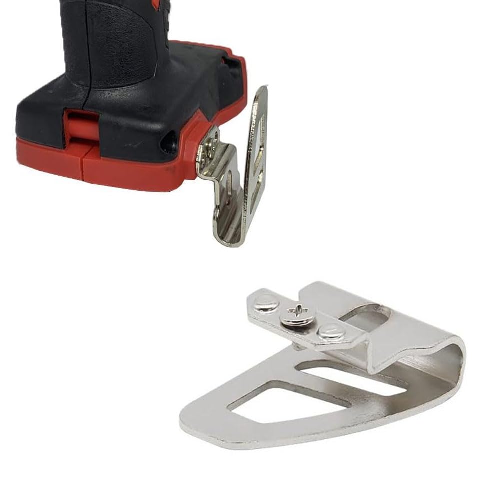 4 ganci per cintura in acciaio inox compatibili con strumenti Milwaukee M18, clip di ricambio per gancio per cintura 2604-20, 2604-22, 2604-22CT, 2797-22, include viti di montaggio