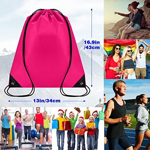 Sieral 150 Pcs Drawstring Backpack Bulk Polyester Drawstring Bags Cinch Sack Sackpack for Gym Sport Women Men 10 Colors2
