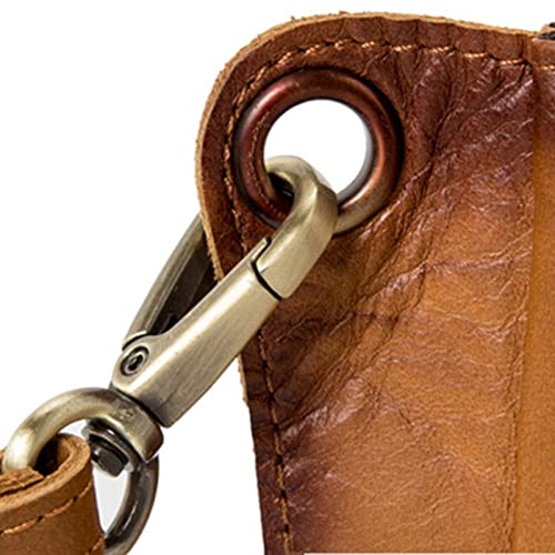 Men Long Wallet Leather Credit Card Holder Fashion Coin Purses Business Wallets for Men Wristlet (Black)3