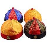 VICASKY 4 Stück Orientalische Requisitenhüte Kostüm Neuheit Zöpfe Jahr Retro Kreative Cosplay Party Maskerade Dekorative Zöpfe Zubehör Zopfspiel Für Cosplay Mandarin Bekleidung Samurai