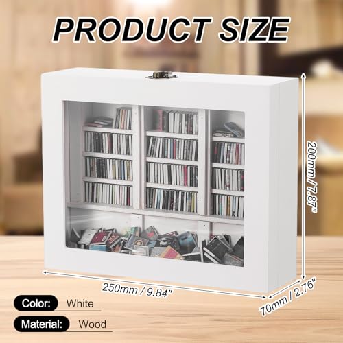 Estantería libros anti ansiedad PATIKIL mini biblioteca madera decoración hogar 4