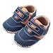 Lidiano Baby Boy Toddler Dull Polish Non Slip Rubber Sole Sneakers 0-18 Months (12-18 Months, Blue & Orange)