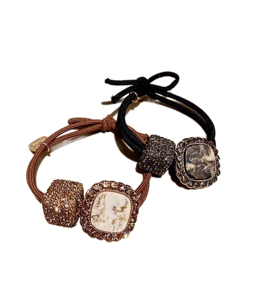 Feste Elastici Capelli 2 Pezzi Anello Per Capelli Testa Corda Palle Cuoio Capelluto Tendine Di Cavallo Femminile Accessori Per Decorazione