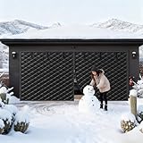 Garage magnetische Isolationsvorhänge, Garagentor-Isoliergitter-Set, magnetisches Garagentorgitter(Black,244x305cm)