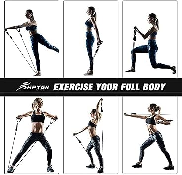 Figure 8 Resistance Band and Resistance Band (UP to 200 LBS), Exercise Bands for Arms, Chest Expander, Yoga Gym Fitness Pulling Great for Resistance Training, Physical Therapy