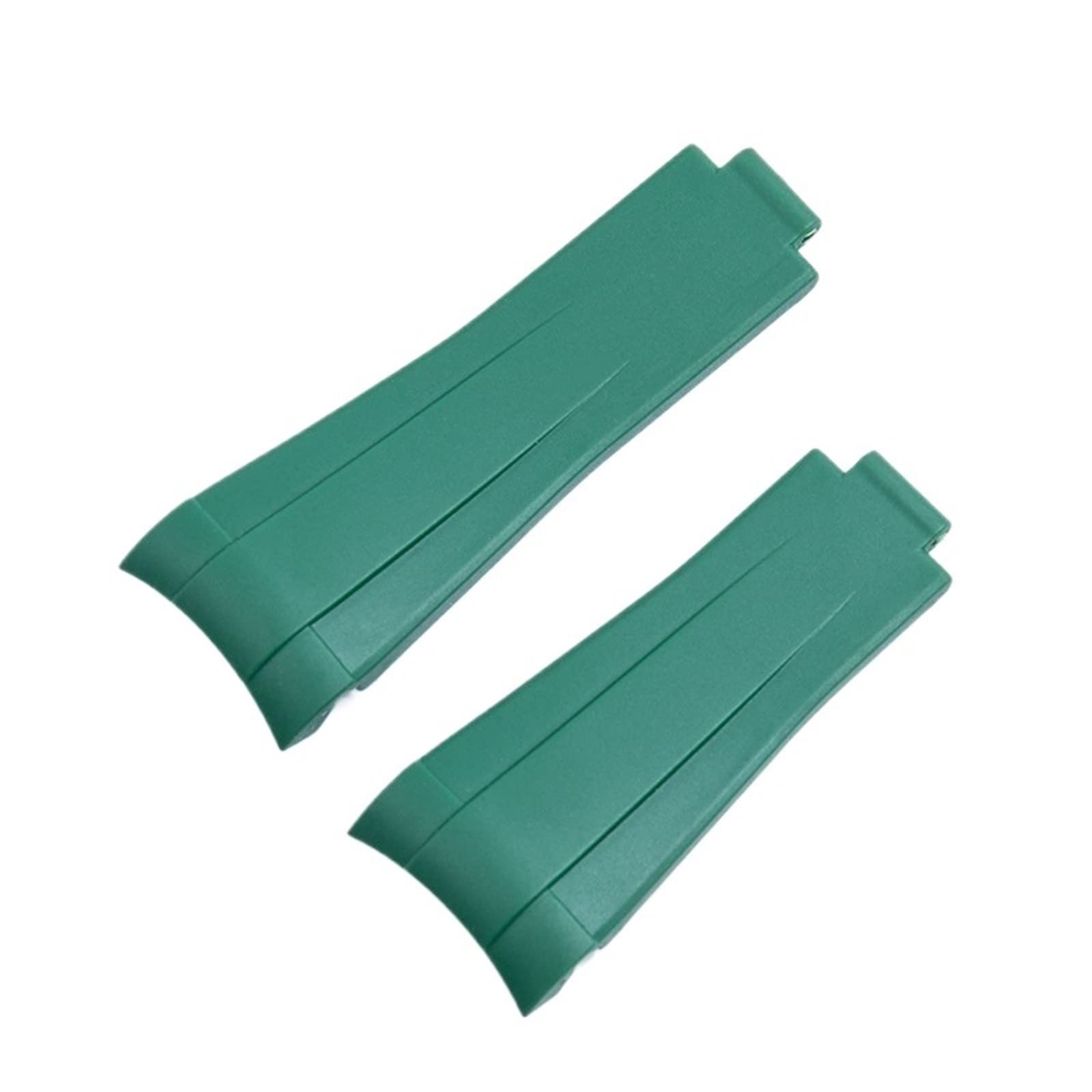 20mm Rubber Watch Band Black Adjustable Fold Buckle For Strap GMT OYSTERFLEX Bracelet