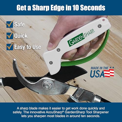 AccuSharp Garden Tool Sharpener, Diamond-Honed Tungsten Carbide Blades, Restores, Repairs, Sharpens & Hones Lawnmower Blades, Secateurs, Limb Loppers, Hoes, Shovels, and Scythes - Image 5