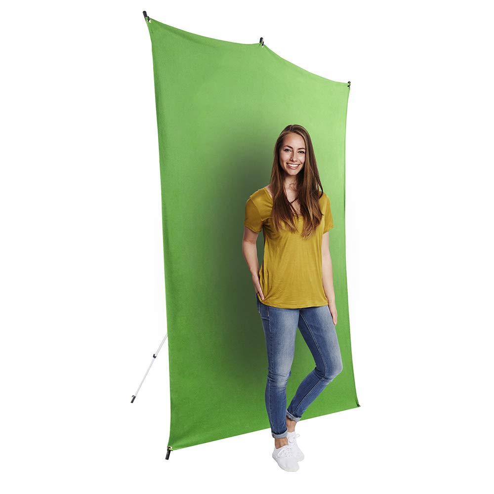 Savage Travel Backdrop Kit, Fondo Verde, Tamaño 1,52m x 2,13m, Telón de Fondo para Fotografía con Soporte de Aluminio, Bolsa de Transporte con Correa para el Hombro