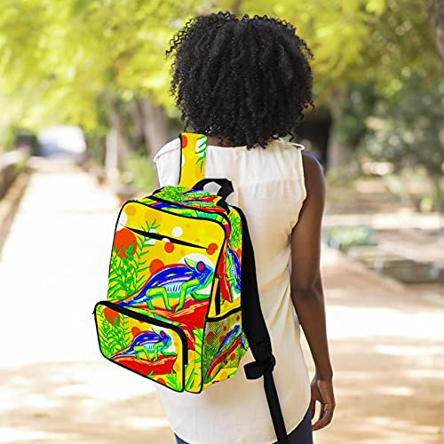 Sac à dos ordinateur portable et sac de travail tendance avec imprimé caméléon