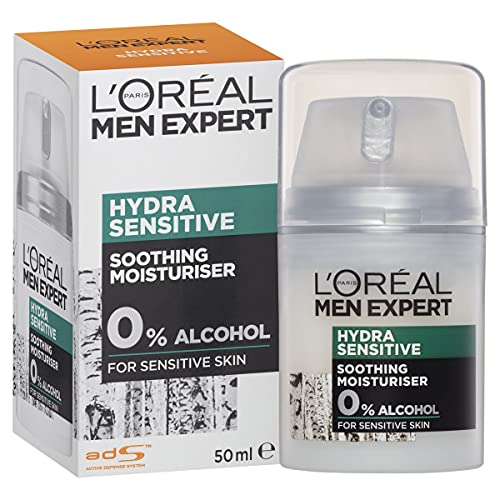 L'Oreal Paris Expert Hydra Sensitive Moisturiser for Men, Alcohol...