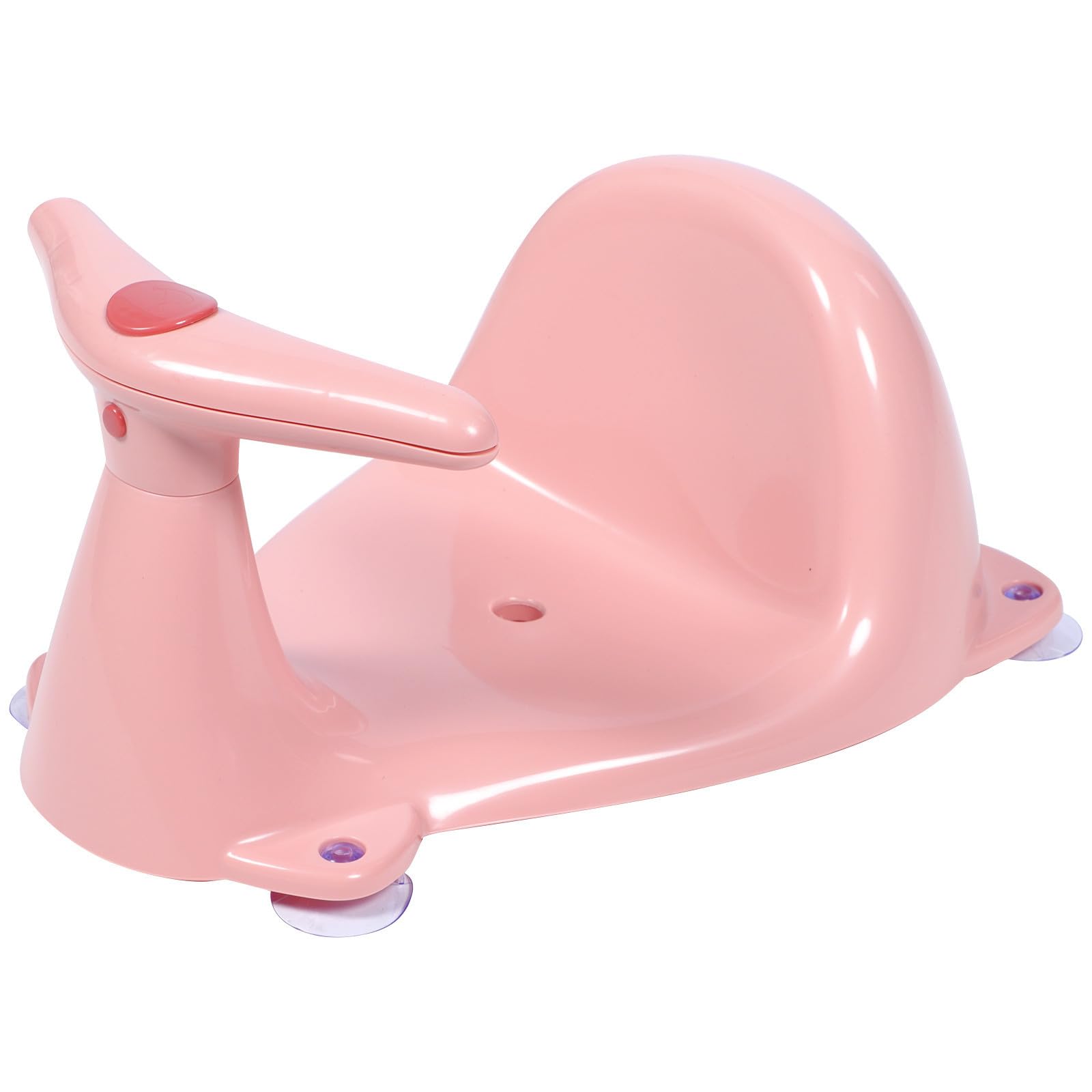 Asiento de Baño para Bebés Rosa Ventosa, Seguro y Antideslizante