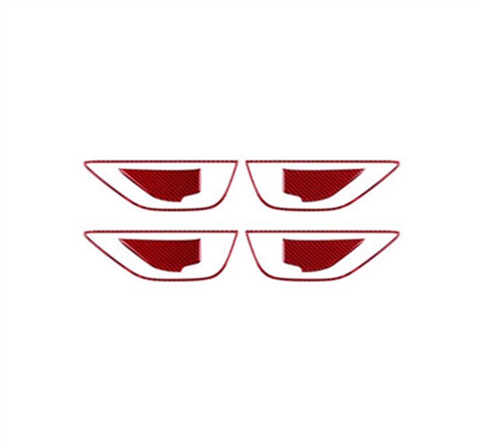 Qibbei Rosso Car Decoration Interior Accessories Door Handle Frame Trim Cover Sticker For Subaru Wrx/Wrx Sti 2022 2023 Stickers(Rosso)