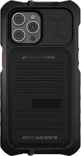 Element Case Black Ops - Funda para iPhone 13 Pro Max, agresivamente resistente, táctica y a prueba de golpes, con cartera/tarjetero y soporte