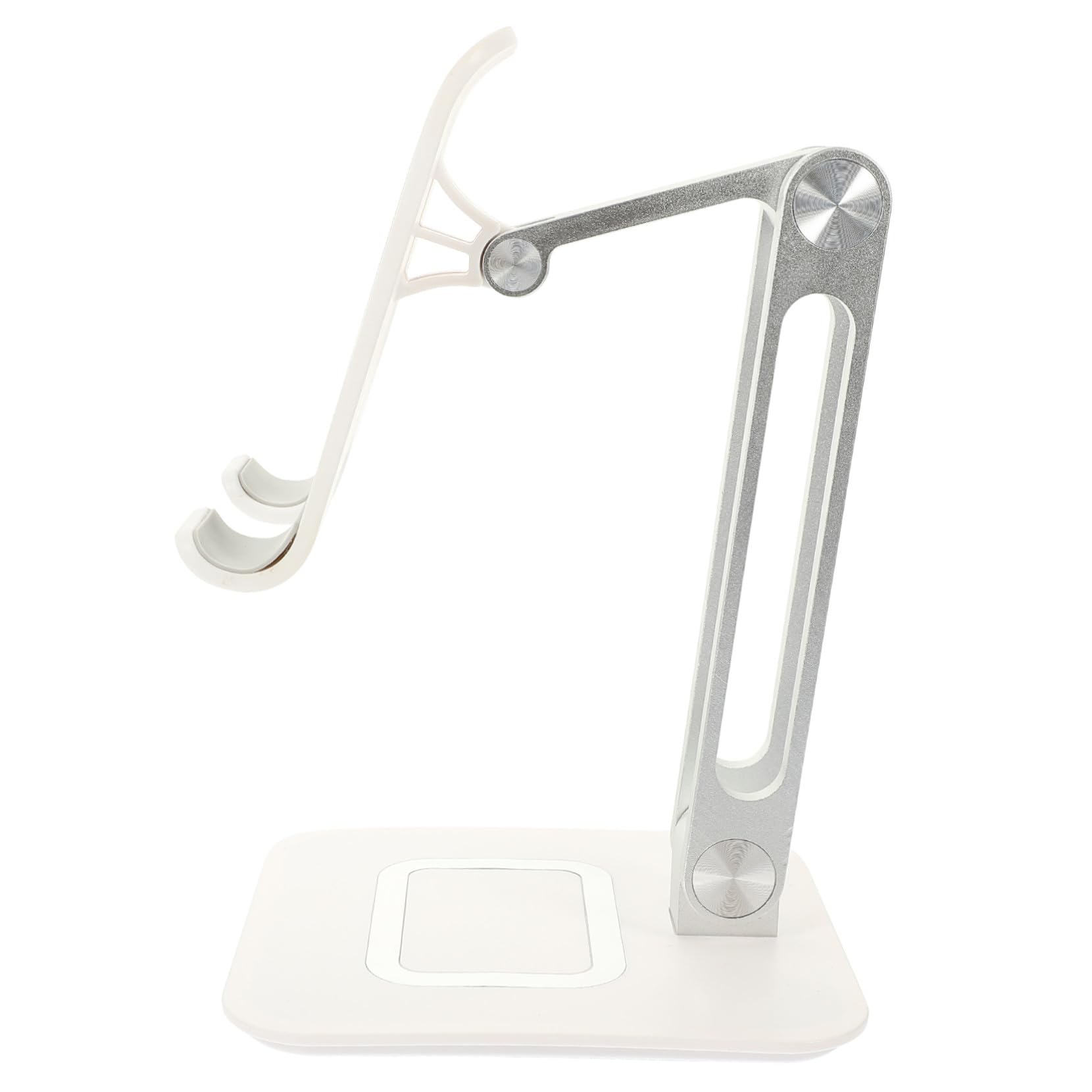 OUNONA Supporto Telefono Regolabile in Metallo per Scrivania Portatile e Pieghevole con Base Antiscivolo Supporto Cellulare per Casa Ufficio e Studio