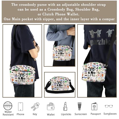 MBMSO TV Show Crossbody Bag Horror TV Show Gifts for Scary Movie Fans Crossbody Purse Science Fiction Gifts3